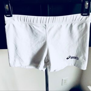 ASICS white volleyball shorts